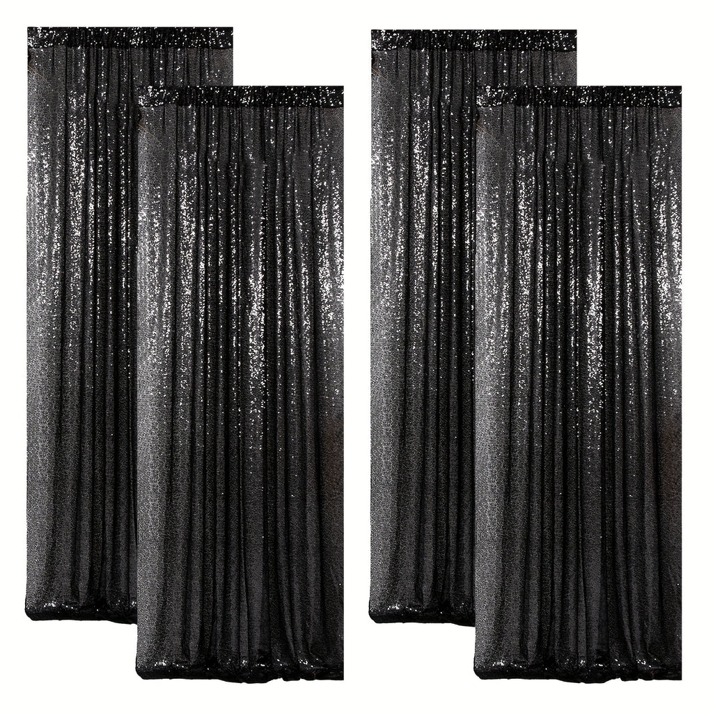 Sequin Backdrop Curtains – Glitter Party & Wedding Background Panels, 2ft×8ft per Panel, 4/6/8 Panel Sets, 29 Colors for Birthday, Stage, Bridal & Event Decor