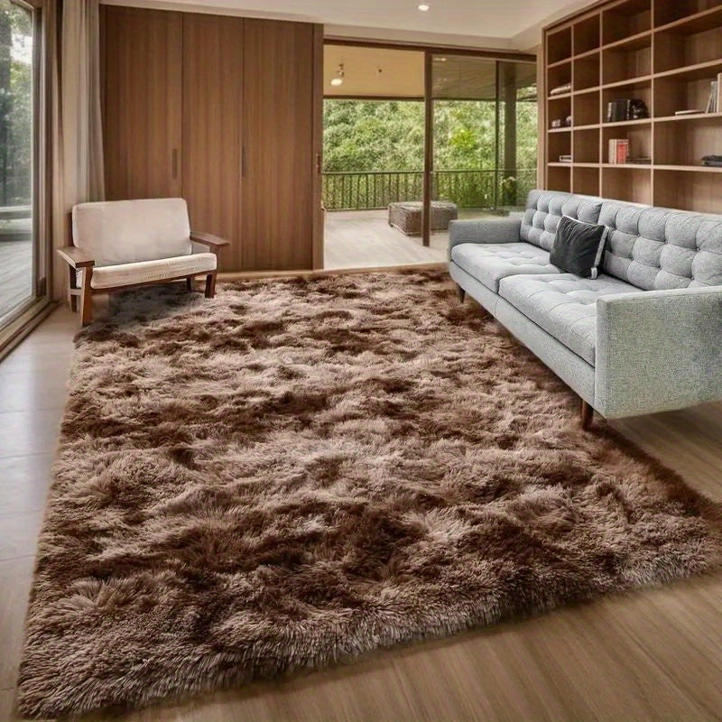 Shaggy Plush Area Rug Non-Slip Machine Washable Fluffy Tie-Dye Shedding Resistant 5x8 8x10 ft for Living Room Bedroom 7 Colors