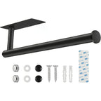 Paper Towel Holder Under Cabinet – SUS304 Stainless Steel Wall Mount Kitchen Towel Rack, Adhesive or Screw Install, Bathroom Towel Bar for Kitchen and Bath