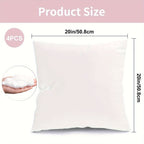 Pillow Inserts 4 Pack White – Choose 12x20, 18x18 or 20x20 Inch | Upgraded Fabric, Waterproof & Soft Touch Options | Square & Lumbar Throw Pillow Stuffer for Couch, Bed, Sofa, Patio & Living Room