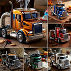 Truck Shaped Coffee Cup Handmade Semi-Truck Mug – Unique Creative Drinkware for Coffee & Tea – Novelty Trucker Gift for Halloween, Birthday & Christmas