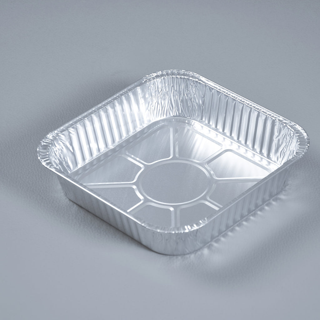 8x8 Aluminum Cake Pans 30 Pack with Lids – Disposable 8 Inch Square Foil Baking Pans for Cakes, Brownies, Freezing & Meal Prep