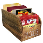 Vintage Wooden Divided Spice Box Farmhouse Kitchen Countertop Storage Organizer for Spices Snacks Small Items Black Brown 1pc or 2pc