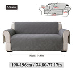 Quilted Sofa Cover One-Piece Cushion Slipcover with Anti-Slip Elastic Band – Pet-Friendly Scratch-Resistant Washable Removable Furniture Cover for Living Room Bedroom Hotel Home Decor