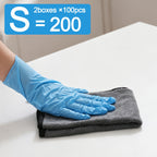 5 Mil Blue Nitrile Disposable Gloves Bulk Pack – 100 to 1000pcs, Waterproof & Anti-Slip, Powder-Free Latex-Free, S/M/L Sizes for Cooking, Cleaning, Food Prep & Pet Care, Non-Sterile