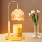 Candle Warmer Lamp Adjustable Height Dimmable Flameless – Vintage Iron Tabletop with Timer, 120V, Home Decor Gift