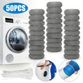 Washing Machine Lint Traps 50-Pack, Stainless Steel Mesh Filter Screen with Nylon Ties for Washer Drain Hose, Lint Catcher Prevents Clogs