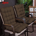 Chair Cushion Set 2pcs Thick Polyester with Straps – Full Back Support Seat Pad for Leisure Chairs, Garden Furniture & Indoor Outdoor Seating, Machine Washable, Multiple Colors