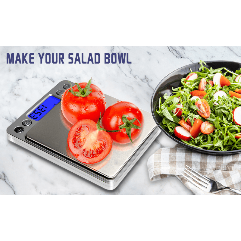 Digital Kitchen Scale 3000g 0.1g Accuracy - Pocket Food Scale with 6 Measurement Modes LCD Display and Tare Function - Compact Nutrition Scale for Cooking Baking Coffee and Meal Prep