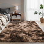 Tie-Dye Fluffy Area Rug – Ultra-Soft Thickened Plush Indoor Mat for Living Room, Bedroom & Office, 9 Colors 6 Sizes, Boho Machine-Woven Floor Carpet
