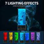 Bubble Fish Lava Lamp 17 Colors 4 Modes LED Artificial Fish Tank Night Light – Battery & USB Powered Mini Bubble Lamp with Remote for Room Decor & Gifts