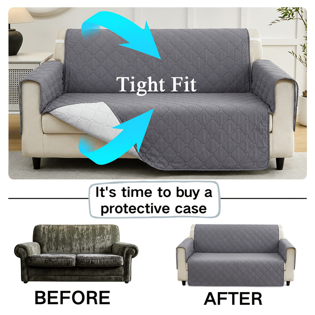 Stretch Sofa Slipcover Non-Slip Elastic All Season Dust Proof Cat Scratch Protector - Durable Couch Cover Living Room 1 2 3 Seater 4 Colors