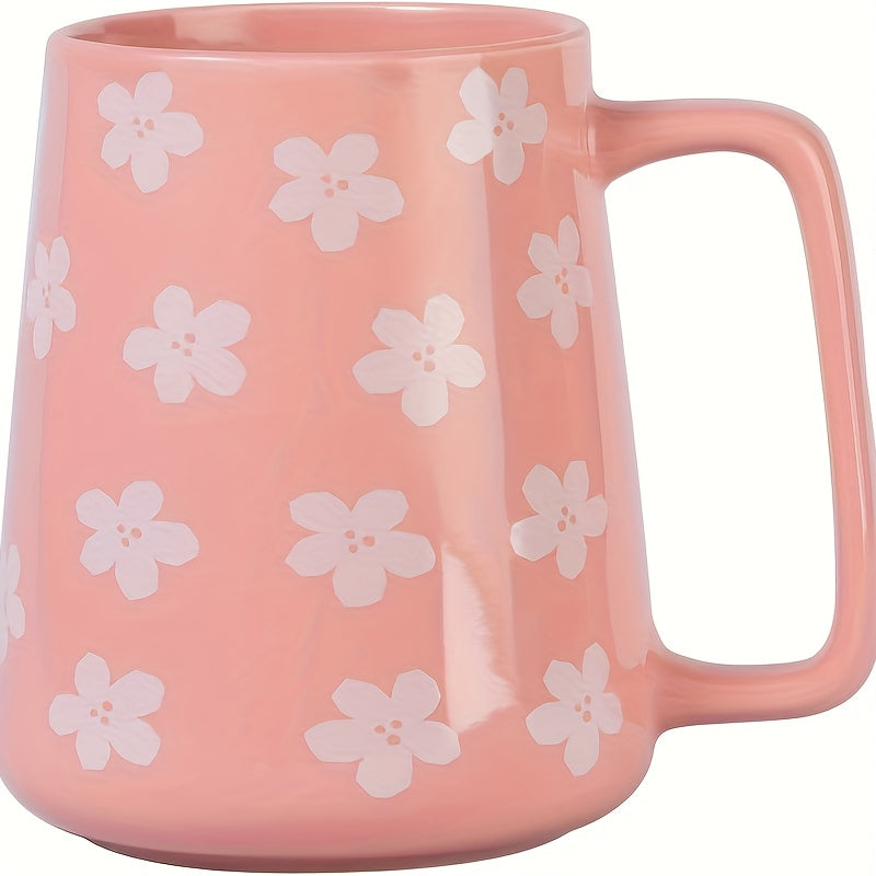 Large Ceramic Coffee Mug with Big Handle Microwave & Dishwasher Safe Extra Large Tea Cup for Office Home - Pink Violet Star Blue | Nuvia Haven