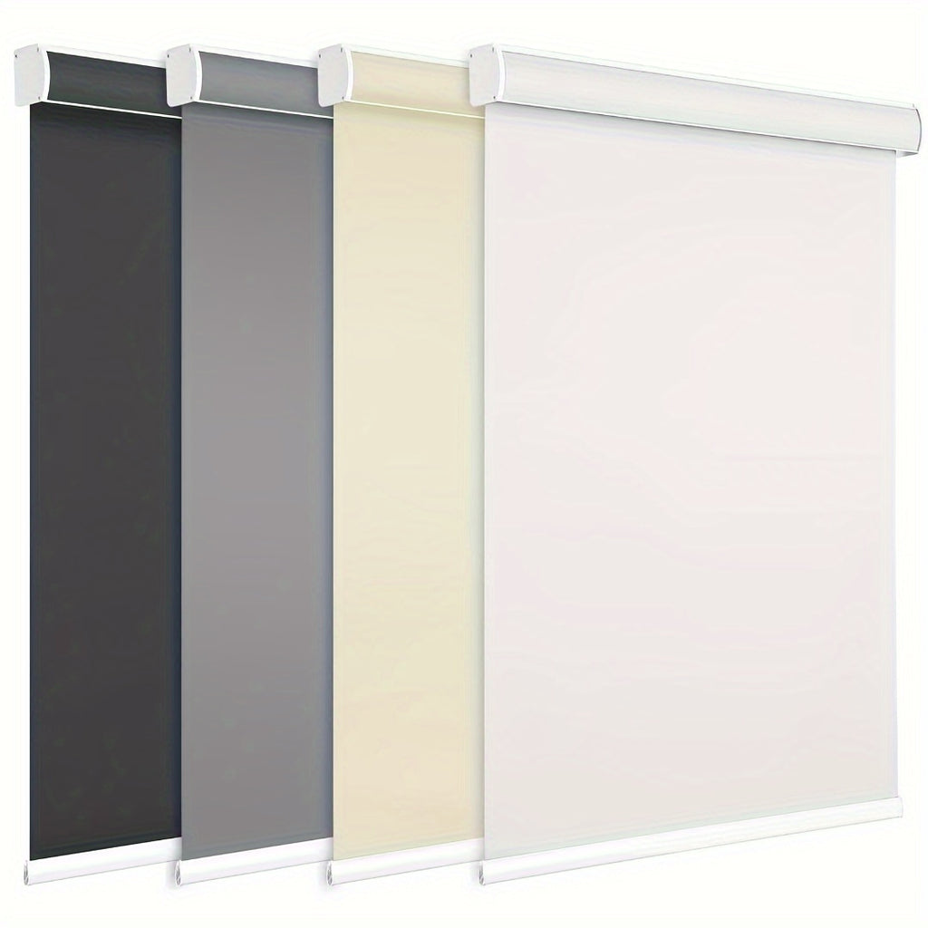 Blackout Roller Shades for Windows, Cordless Room Darkening Window Blinds, Thermal Insulated UV Protection, Easy Install for Bedroom Living Room Office