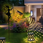 Solar Fairy Watering Can Light with String Lights – Vintage Metal Outdoor Garden Lamp, 600mAh Battery, Auto Dusk-to-Dawn, Portable Pathway & Patio Decor Light for Lawn & Garden, White or Colorful