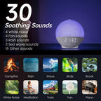 Sunrise Alarm Clock & Sound Machine with 30 Soothing Sounds White Noise – Dimmable Night Light, Wake Up Light, Snooze & Timer for Bedroom, Adults & Heavy Sleepers, Gift for Women & Men