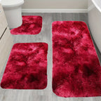 Soft Velvet Bath Rug Set Non-Slip Water Absorbent Machine Washable Bathroom Mat 3 4 5 6 Piece Sets Multiple Colors