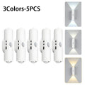 5-Pack Magnetic Dual-Head Wall Lamp 3-Color Adjustable Brightness Gradient Ambient Night Light – Flexible LED Wall Light for Bedroom, Hallway, Staircase & Office