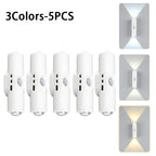 5-Pack Magnetic Dual-Head Wall Lamp 3-Color Adjustable Brightness Gradient Ambient Night Light – Flexible LED Wall Light for Bedroom, Hallway, Staircase & Office