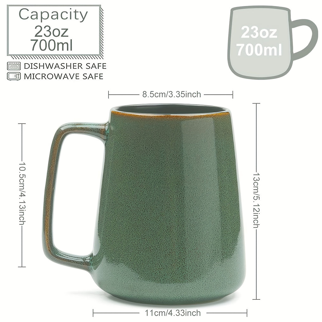 Large Ceramic Coffee Mug with Big Handle Microwave & Dishwasher Safe Extra Large Tea Cup for Office Home - Pink Violet Star Blue | Nuvia Haven