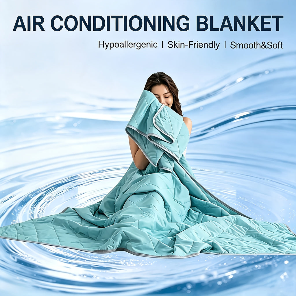 Cooling Blanket Quilt Extra Large - Lightweight Breathable Air-Cooled Moisture-Wicking Comforter for Adults Summer Heat Machine Washable Fits Most Beds