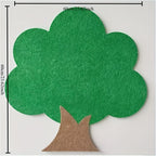 Felt Tree Wall Decor Self-Adhesive Decorative Memo Board 23.6x23.6 Inches No Tools Needed for Home Office Kitchen Bathroom