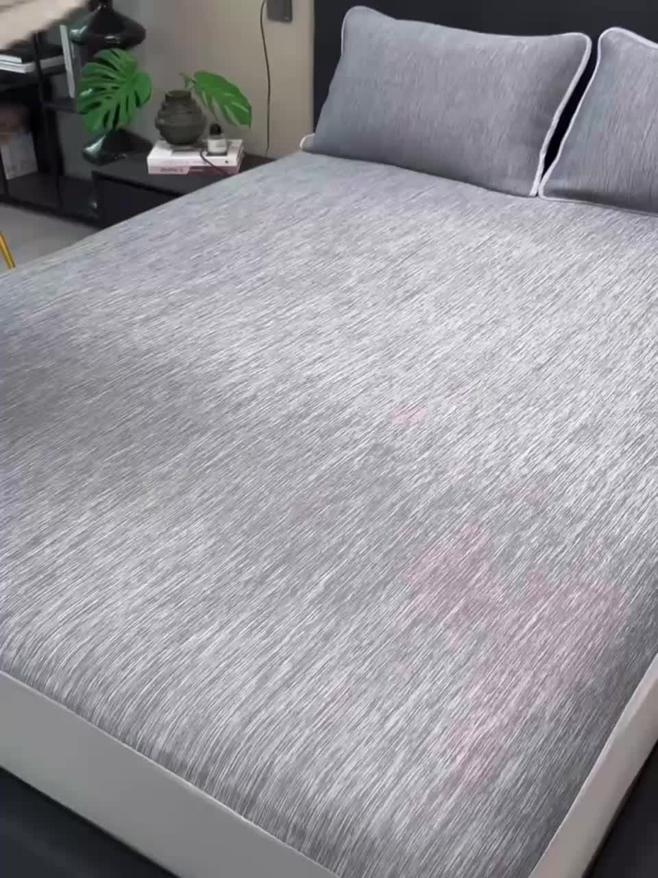 Cooling Throw Blanket & Shawl, 100% Polyester Breathable Lightweight Summer Blanket with Soundwave Embossed Striped Design & Ball Accents, Machine Washable Wrinkle-Resistant, 3 Sizes in Purple Pink White Blue Gray Green
