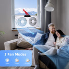 Twin Window Fan 9 Inch Dual Fan with Expanders 3-Speed Remote or Manual Control for Home Kitchen Bedroom Office
