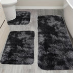 Plush Bath Rugs Set 1-6 Pieces, Multi-Color Microfiber Non-Slip Bathroom Mats – Soft Water Absorbent Thick Machine Washable Toilet Mats for Bathroom, Tub & Shower