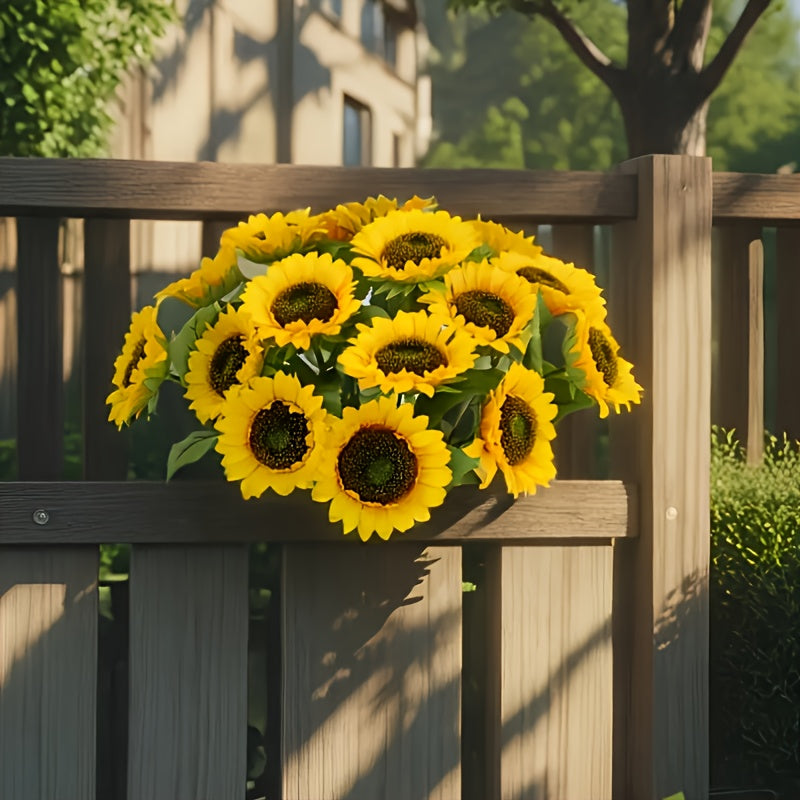 Sunflowers Artificial Flowers 20pcs 10pcs Bulk Fake Sunflower Stems for Home Decor, Wedding Centerpiece, Outdoor Table Decor, Church School Photography Props, Party & Mother's Day Gift