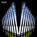 Fiber Optic Wand LED Glow Sticks 48-Pack White Light-Up Magic Wands – Glow in the Dark Party Supplies for Wedding Sparklers, Rave Concert Halloween Birthday Carnival Christmas Decoration