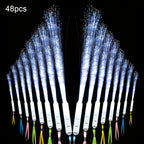 Fiber Optic Wand LED Glow Sticks 48-Pack White Light-Up Magic Wands – Glow in the Dark Party Supplies for Wedding Sparklers, Rave Concert Halloween Birthday Carnival Christmas Decoration