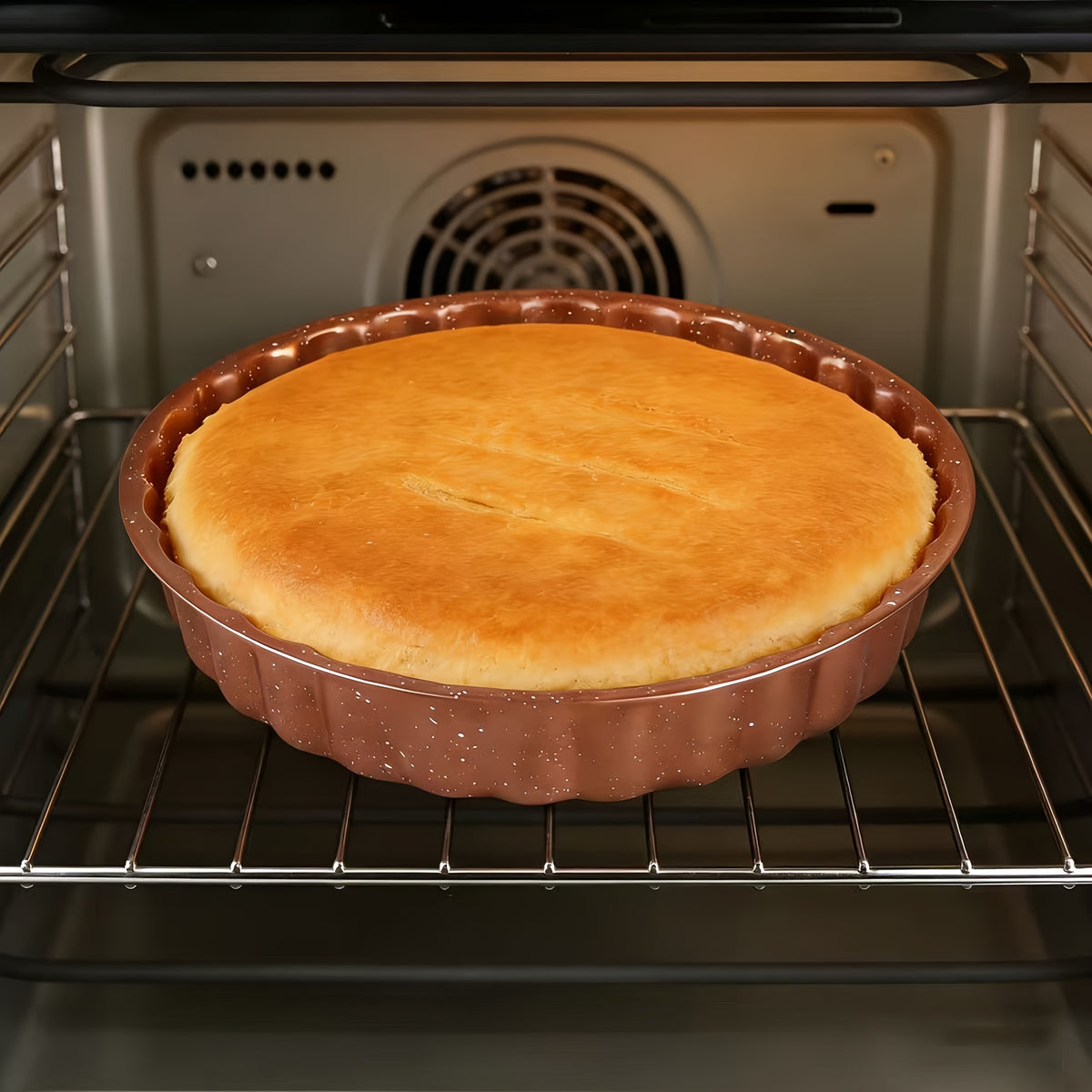 Round Non-Stick Cake Mold for Birthday & Layer Cakes – Easy Release Circular Baking Pan, Reusable Home Bakeware for Sponge, Chiffon & Cheesecake, Available in Golden & Deep Gray