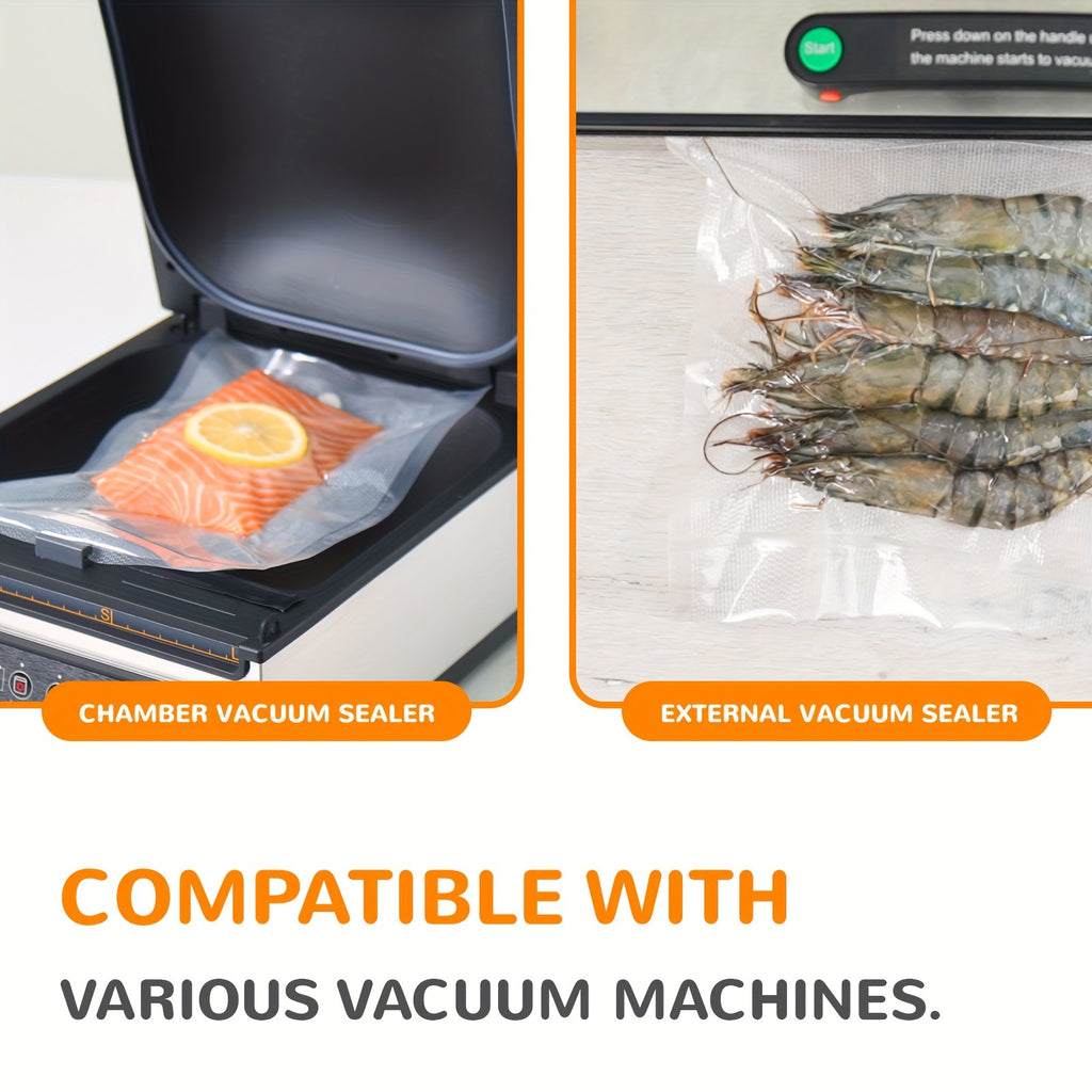 250-Piece BPA-Free Vacuum Sealer Bags, 3 Sizes (6"x10" + 8"x12" + 11"x16") for Food Storage & Meal Prep — Compatible with All Vacuum Sealing Machines