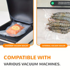 250-Piece BPA-Free Vacuum Sealer Bags, 3 Sizes (6"x10" + 8"x12" + 11"x16") for Food Storage & Meal Prep — Compatible with All Vacuum Sealing Machines