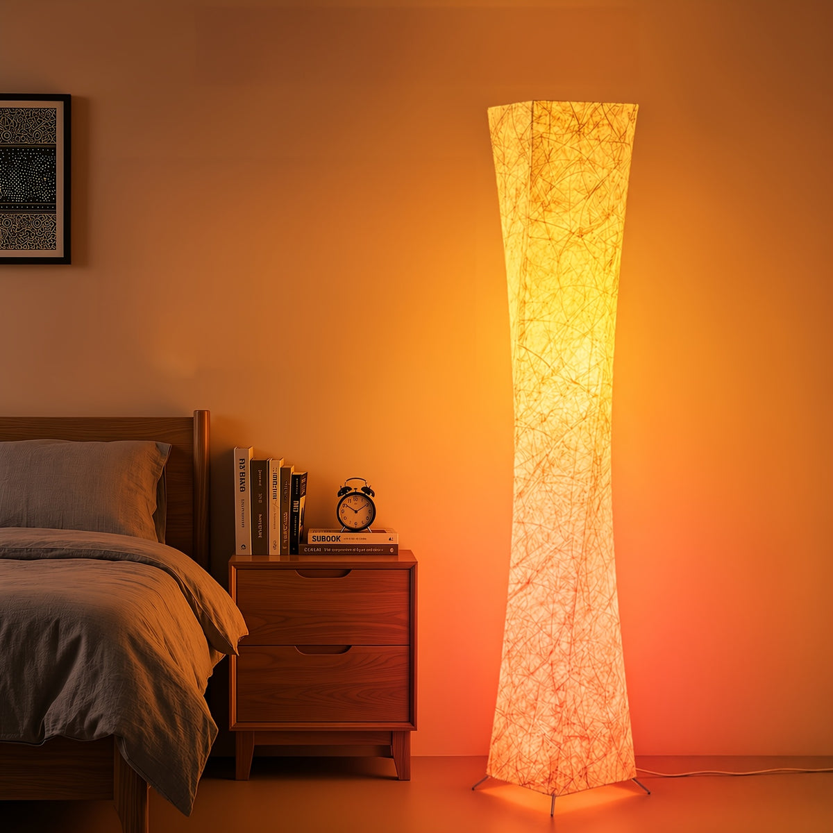 Smart RGB LED Floor Lamp with Music Sync App & Remote Control Dimmable Color Changing Standing Light for Living Room Bedroom Office