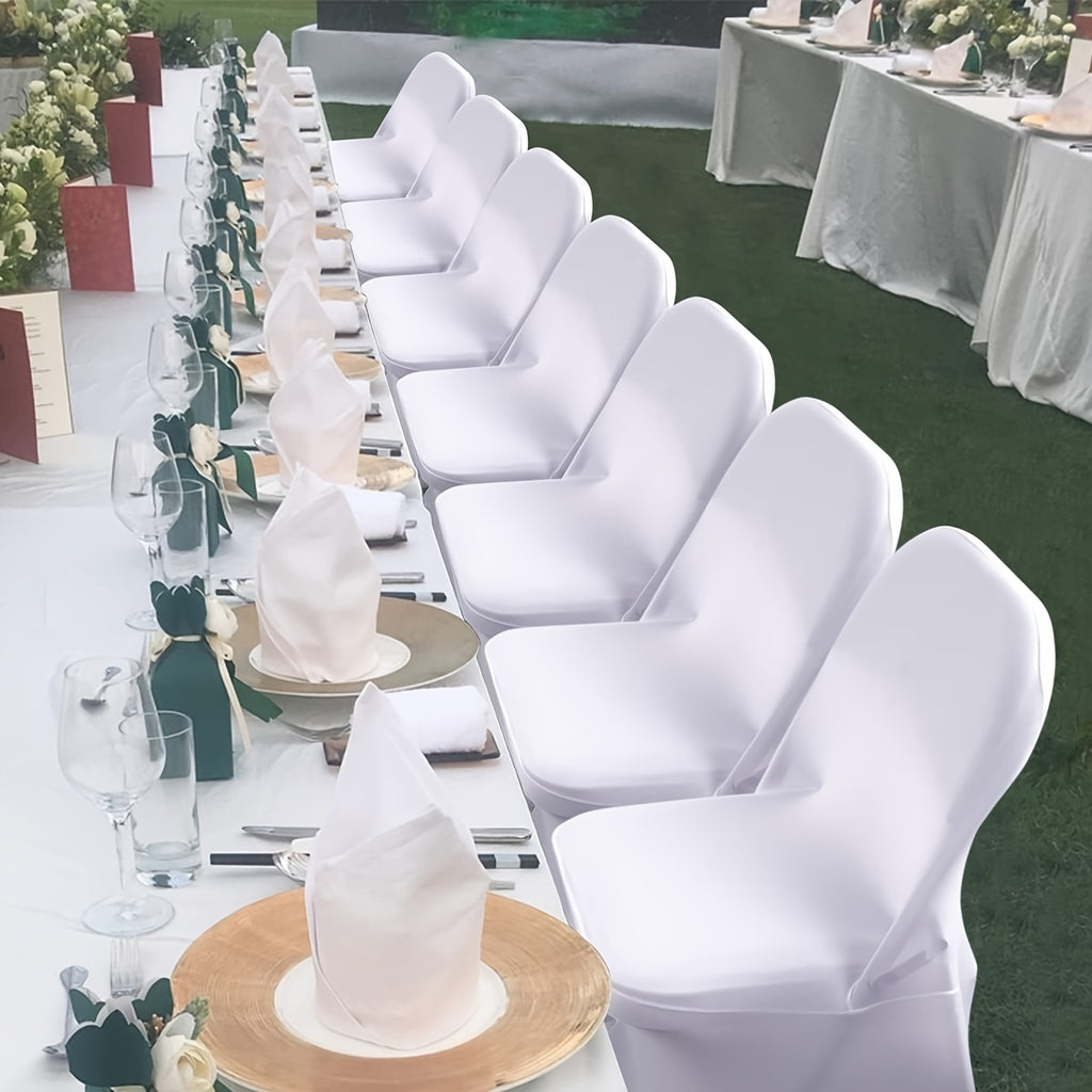 30-Pack Stretch Spandex Chair Covers Universal Washable Removable Slipcovers for Wedding Party Dining Room Banquet Event Black White