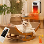 Wall Mounted Mini Electric Space Heater Portable with Display Screen Fast Heating 3 Modes Adjustable Temperature Overheat Protection for Home Office Bathroom Pet Bed RV