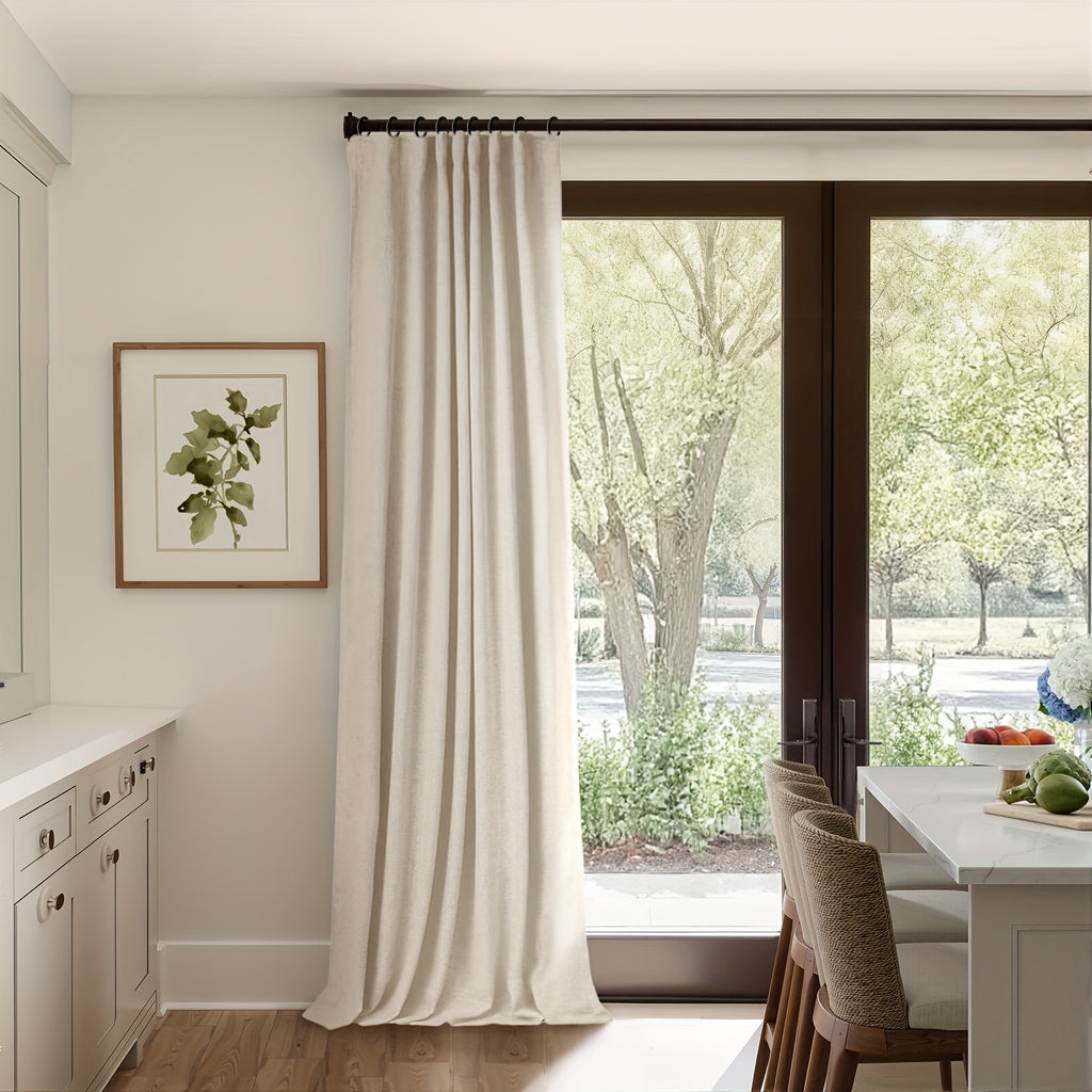 Blackout Curtains for Living Room & Bedroom - 100% Blackout Textured Panels, Thermal Insulated, Rod Pocket & Clip Rings, Multiple Sizes & Colors