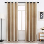 Velvet Curtains 52” Wide – Soft Grommet Thermal Insulated Light Filtering Velvet Window Panels for Bedroom | 2-Panel Set in 14 Colors & 7 Lengths