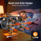 Wood Stove Fan 8-Blade Dual Motor Heat Powered Fireplace Fan for Wood Log Burner Stove Buddy Heater No Electricity Required Silent Operation Model 800B7 500J