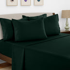 Brushed Microfiber Bed Sheet Set 6 Piece with Embroidered Pillowcases - Hotel Luxury Deep Pocket 16 Inch, Soft Breathable All Season, 24 Colors, Twin Twin XL Full Queen King Cal King