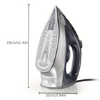 Ceramic Steam Iron 1700W Rapid Heating – Ceramic Coated Soleplate, Precise Thermostat Dial, Self-Cleaning, Auto-Off, 10.14oz Water Tank, Home Clothes Ironing, Grey