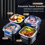 Stainless Steel Food Storage Containers Set of 4 – Extra Large 1800ml / 60oz, Airtight Leakproof Lids, Fridge & Freezer Safe, Meal Prep Lunch Box & Bento