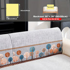 Bohemian Chenille Sofa Cover Tree Embroidery Print Thick Non-Slip Pet Friendly One-Piece Couch Protector Armchair Loveseat 3 4 Seater