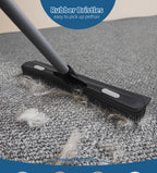 Rubber Floor Brush with Expandable Design – Soft Multi-Surface Floor Cleaner for Bathroom, Bedroom, Kitchen & Living Room, Gentle Scrubbing with Multiple Components Included