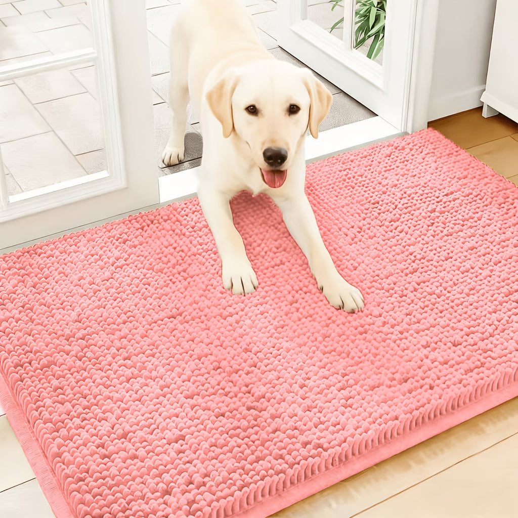 Washable Pet Door Mat Anti-Slip Mud & Paw Print Absorbent Rug – Machine Washable Indoor Entrance Mat for Dog & Cat | 3 Sizes 6 Colors