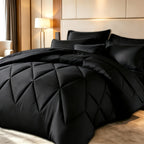 Diamond Pattern Quilt Bedding Set with Pillowcases 2/3 Piece – Soft Breathable Lightweight Comforter Twin Queen King 30+ Colors
