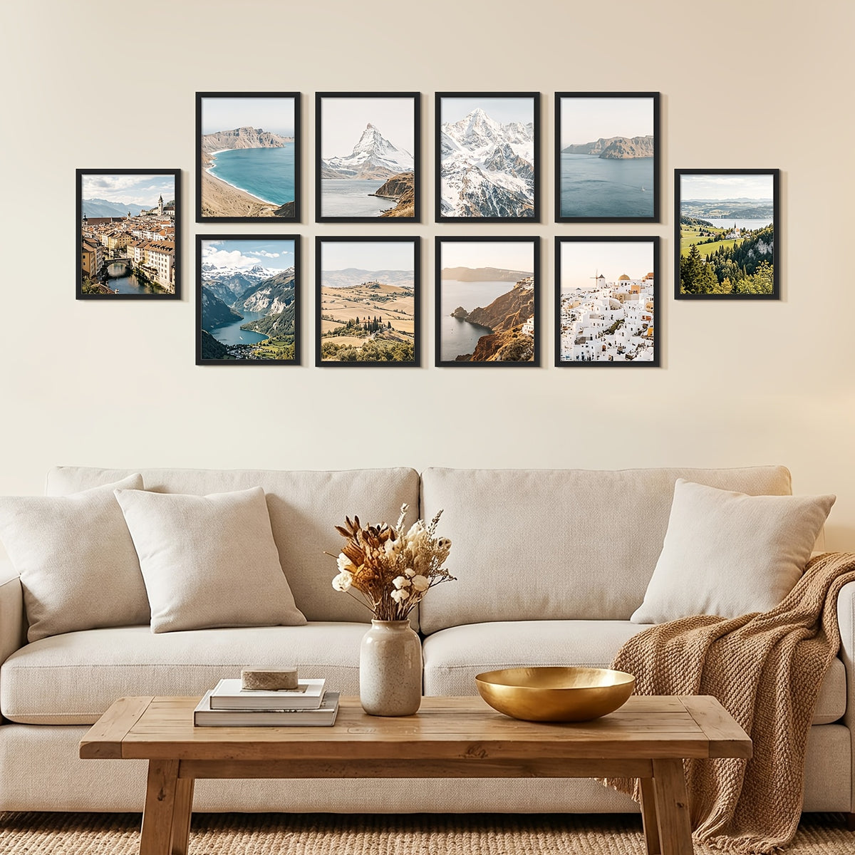 Black Picture Frames 11x14 Bulk Set 10pcs – Fits 8x10 with Mat or 11x14 Without, HD Acrylic Cover, Easy Wall Mounting, Multi Photo Frame Collage for Home, Office & Gallery Wall Display