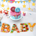 4pcs Baby Shower Wooden Charcuterie Letter Boxes Set BABY Shaped Bamboo Serving Tray Board Decorative Platter for Snacks Cake Cookies – Gender Reveal Birthday Party